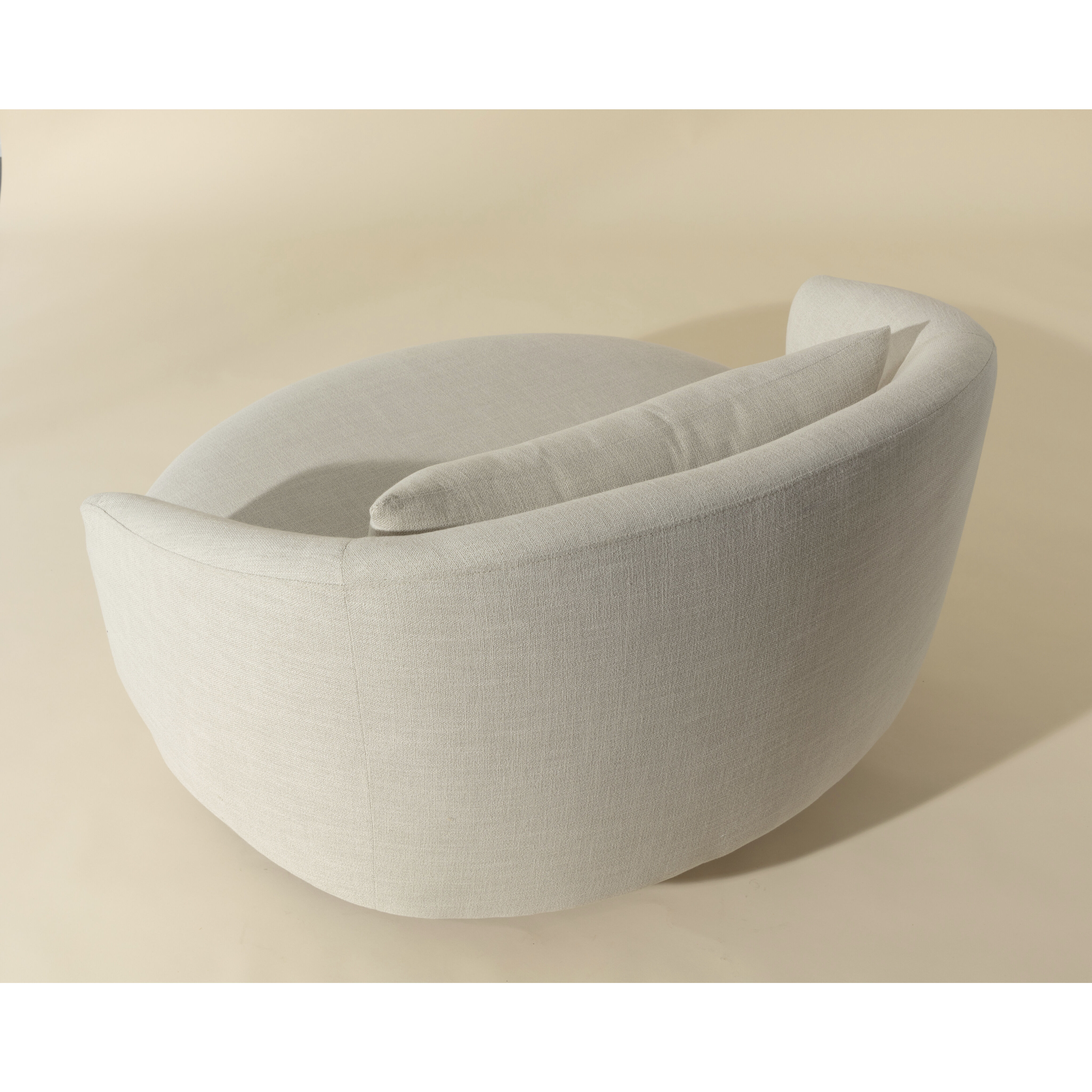 Walsh Effie Linen Swivel Lounge Chair, Swivel